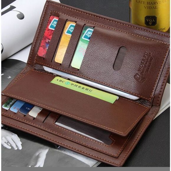 Clutch Billfold Leather Wallet ID Card Holder - Picture 6 of 7